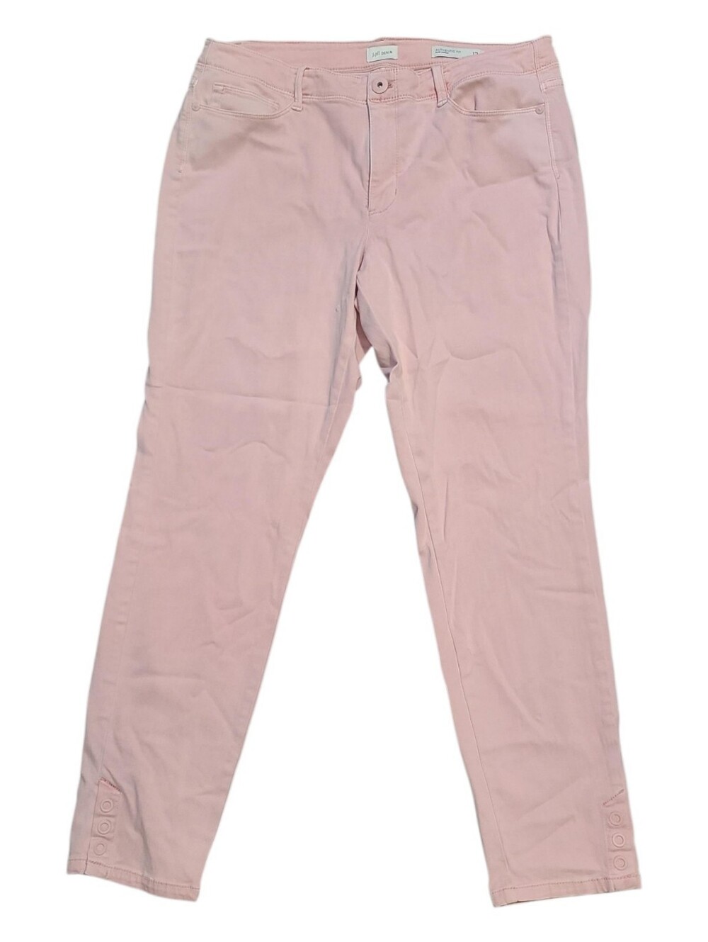 J. Jill Soft Light Pink Cropped Slim Jeans